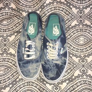 Acid wash denim vans